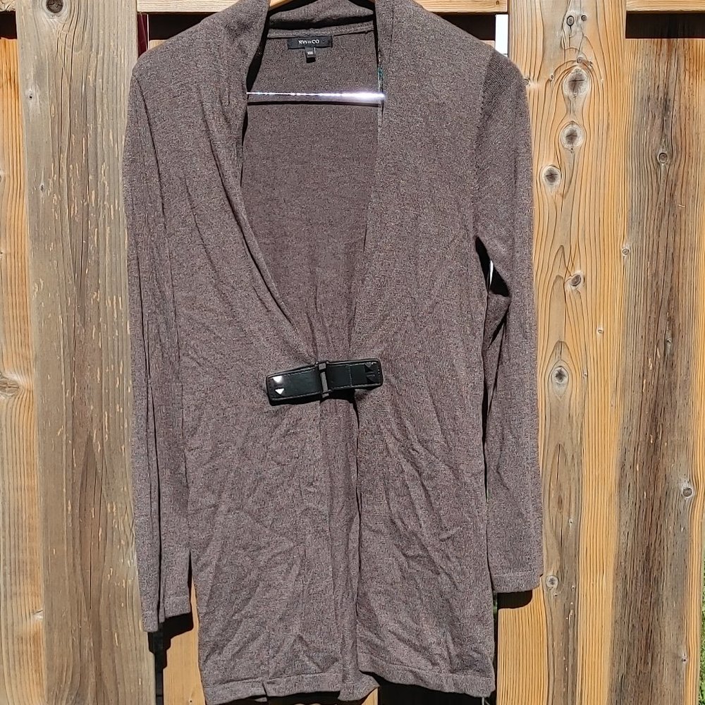 RW & Co. cardigan wrap Studded Middle Clasp Women's Size M Rabbit Hair